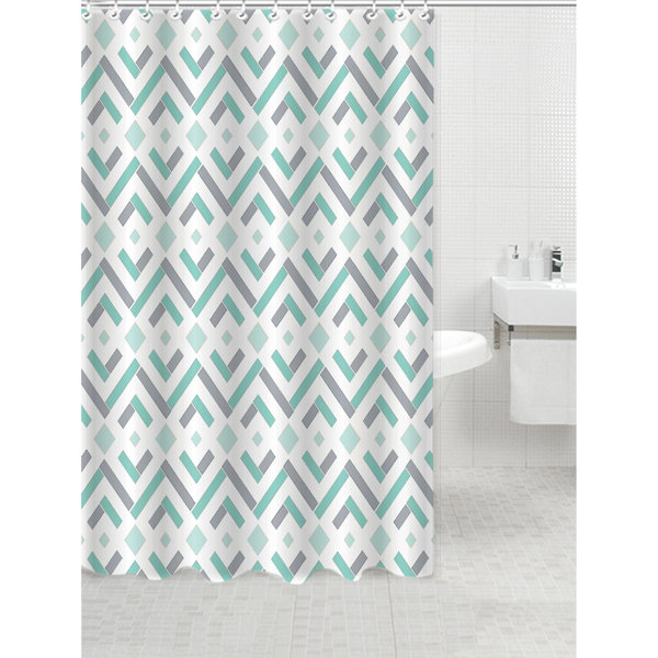 East Urban Home No Pattern And Not Solid Color Shower Curtain with